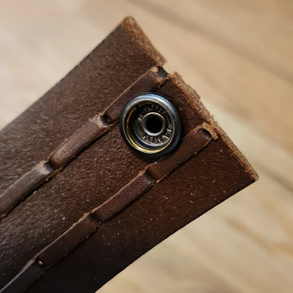 Banana Republic Brown Leather Bracelet With Silver Metal Detail